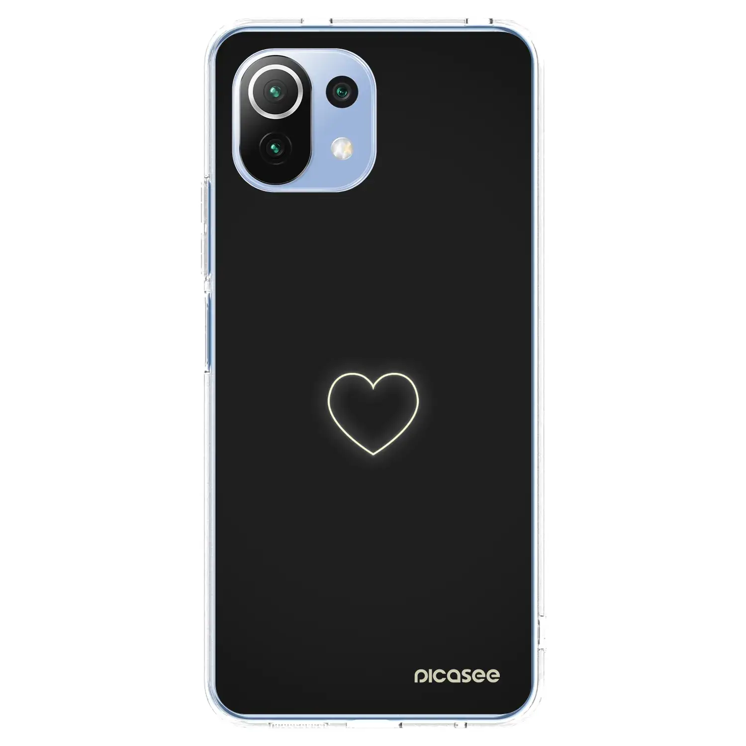 Silikonový průhledný obal pro Xiaomi Mi 11 Lite - Heart