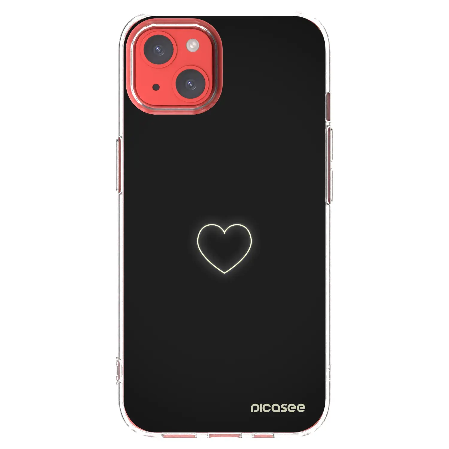 Silikonový průhledný obal pro Apple iPhone 13 - Heart