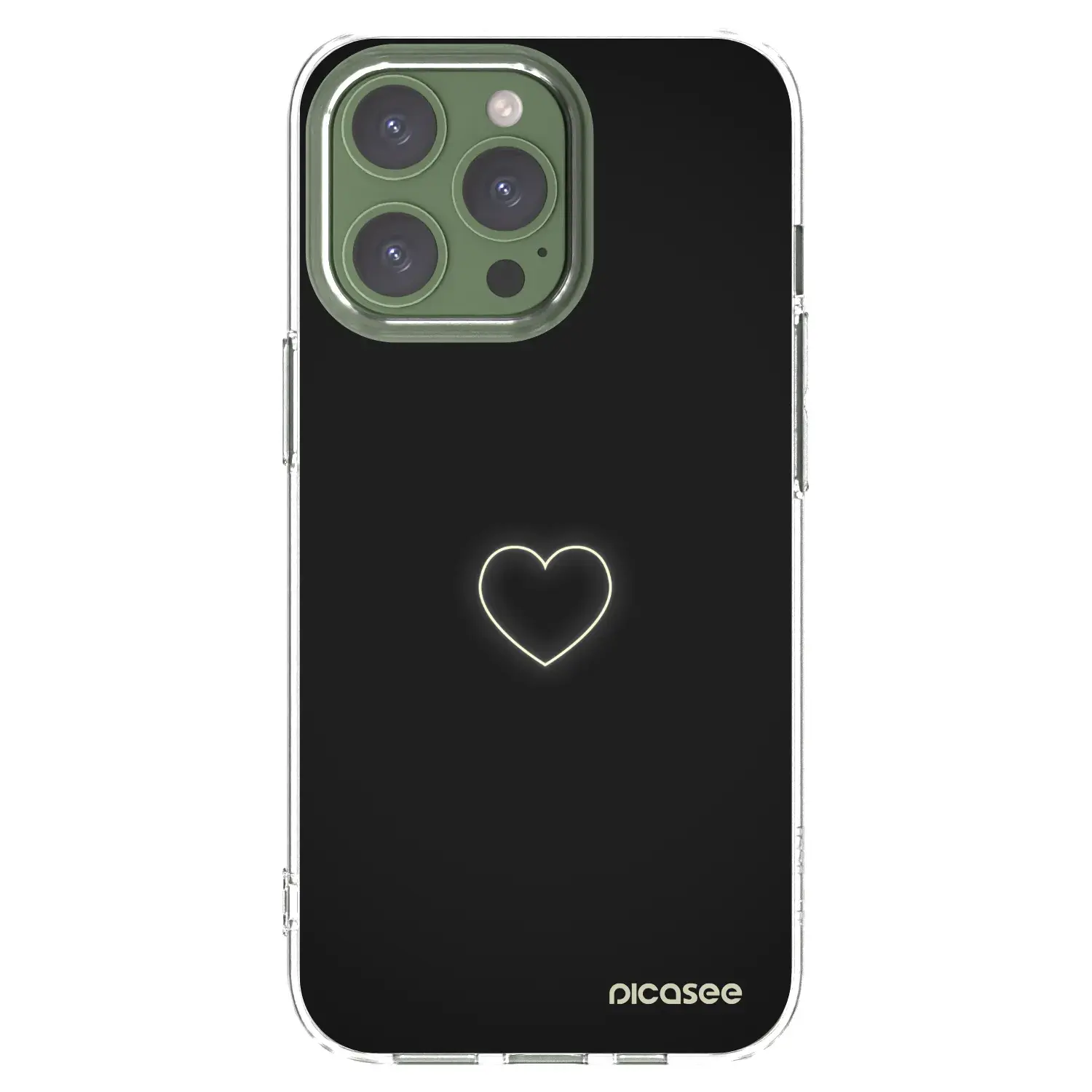 Silikonový průhledný obal pro Apple iPhone 13 Pro - Heart