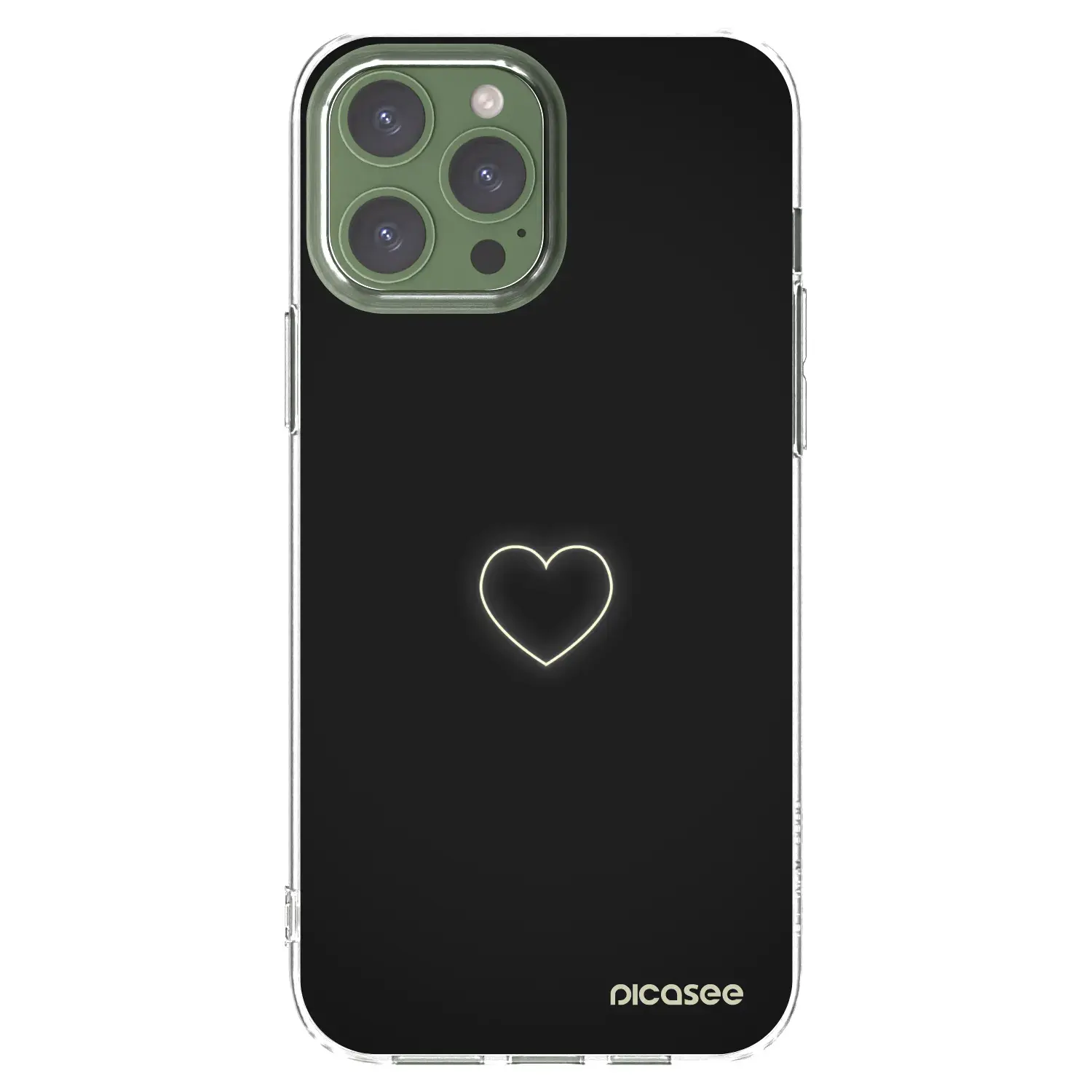 Silikonový průhledný obal pro Apple iPhone 13 Pro Max - Heart