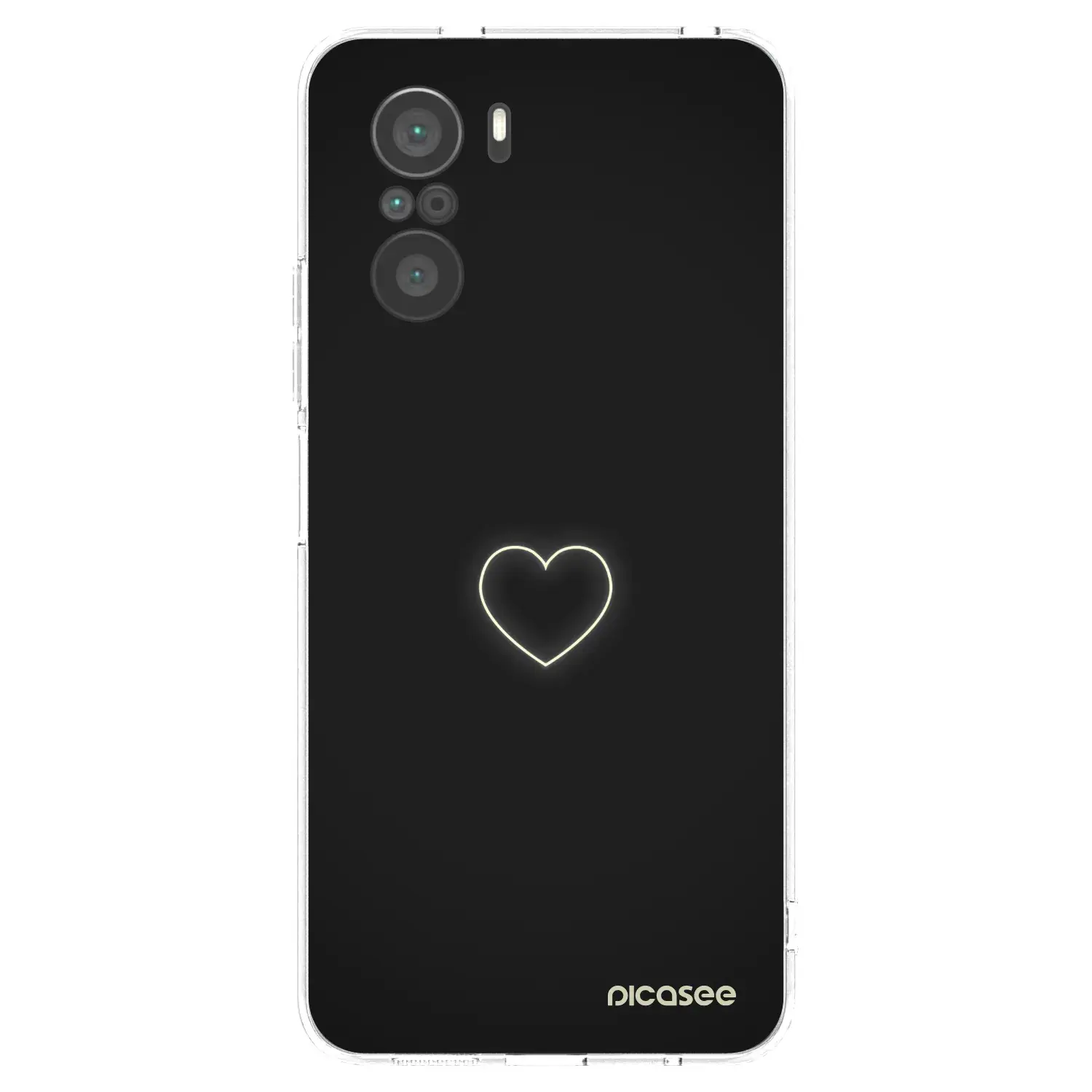 Silikonový průhledný obal pro Xiaomi Poco F3 - Heart