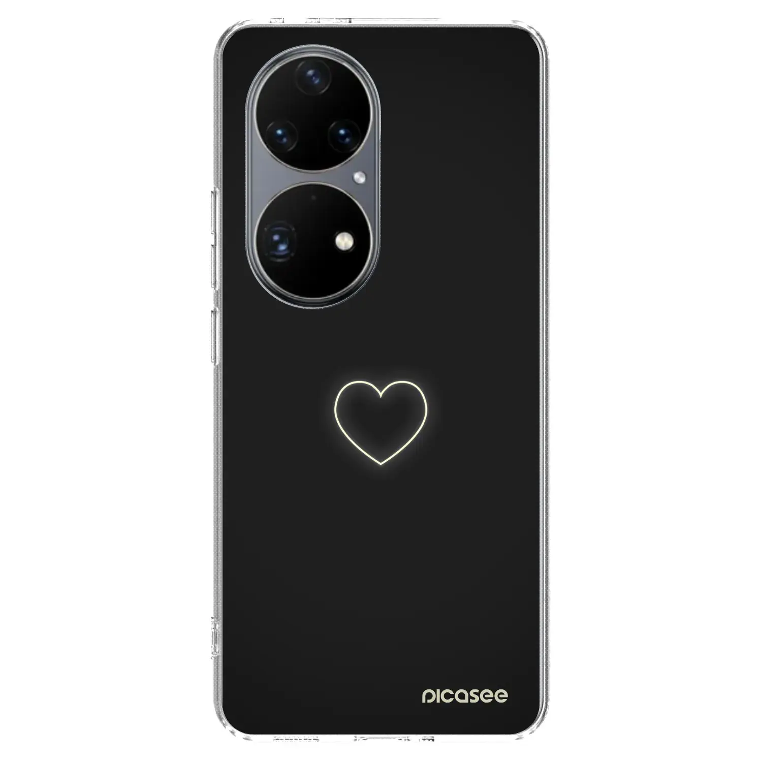 Silikonový průhledný obal pro Huawei P50 - Heart