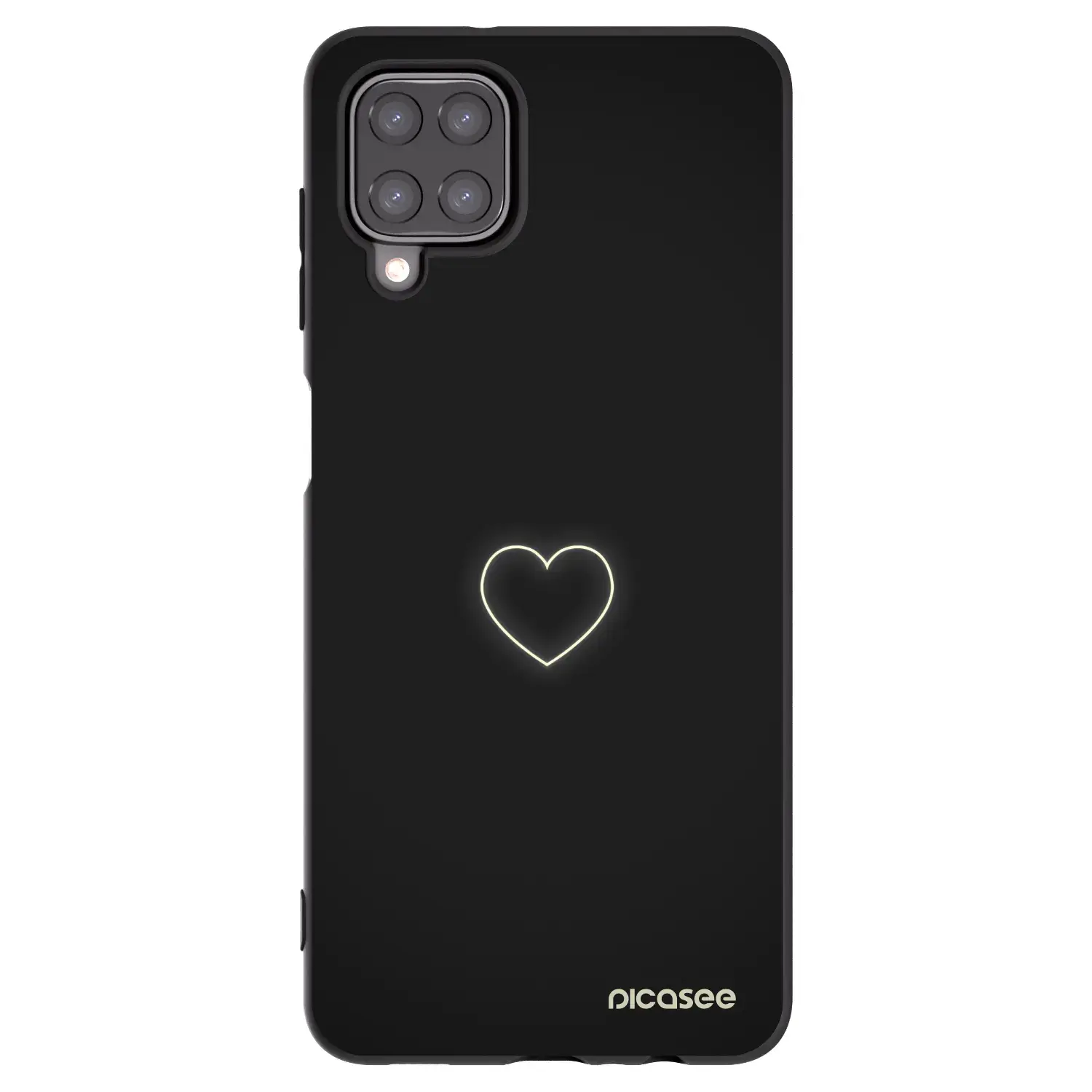 Silikonový černý obal pro Samsung Galaxy M12 M127F - Heart