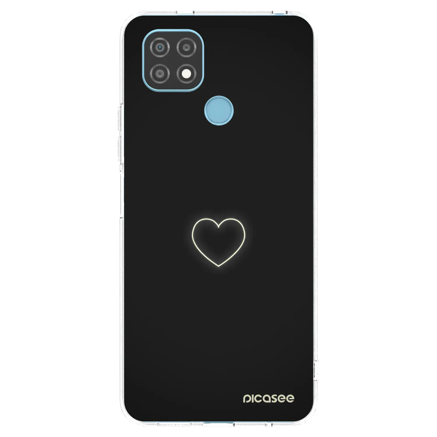 Silikonový průhledný obal pro Realme C21 - Heart