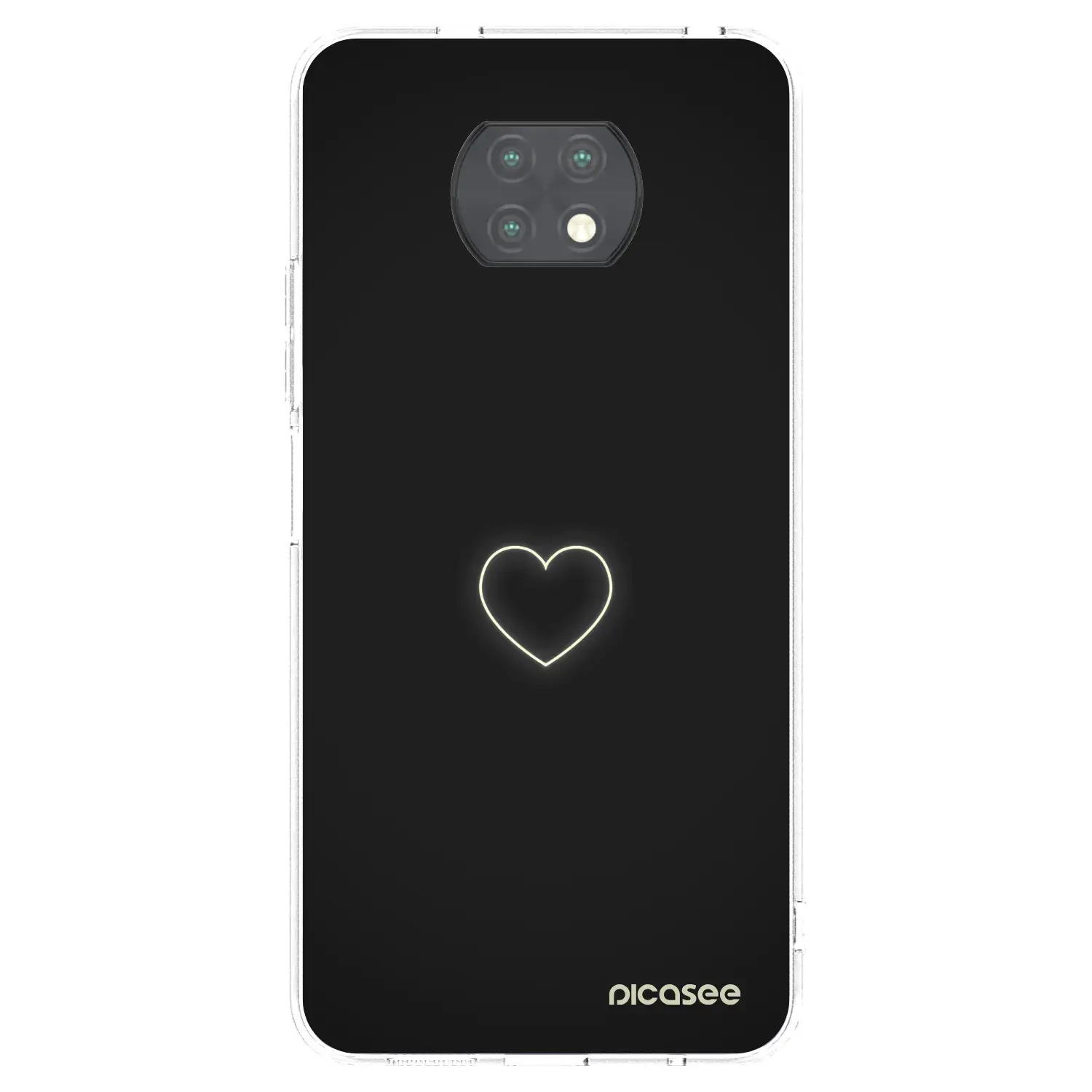 Silikonový průhledný obal pro Xiaomi Redmi Note 9T - Heart
