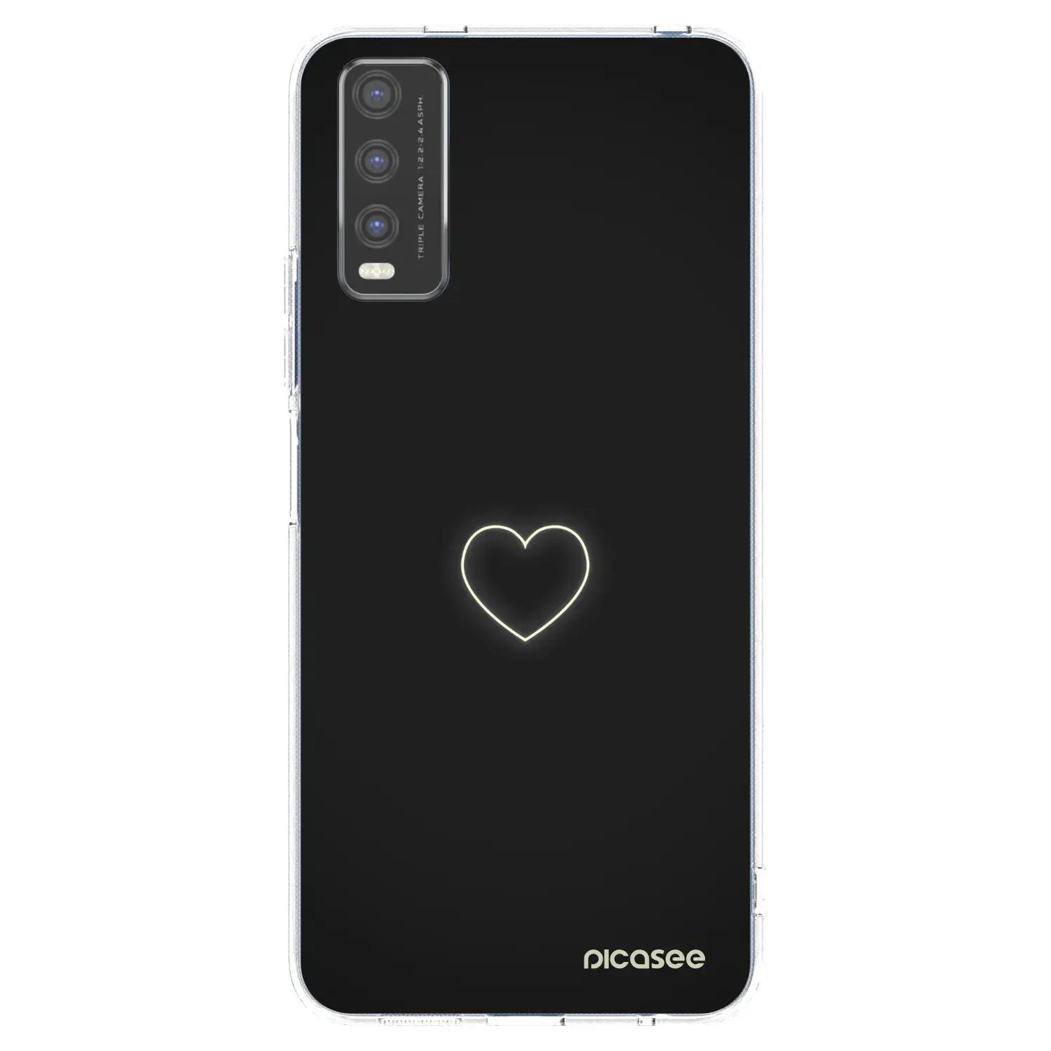 Silikonový průhledný obal pro Vivo Y20s - Heart