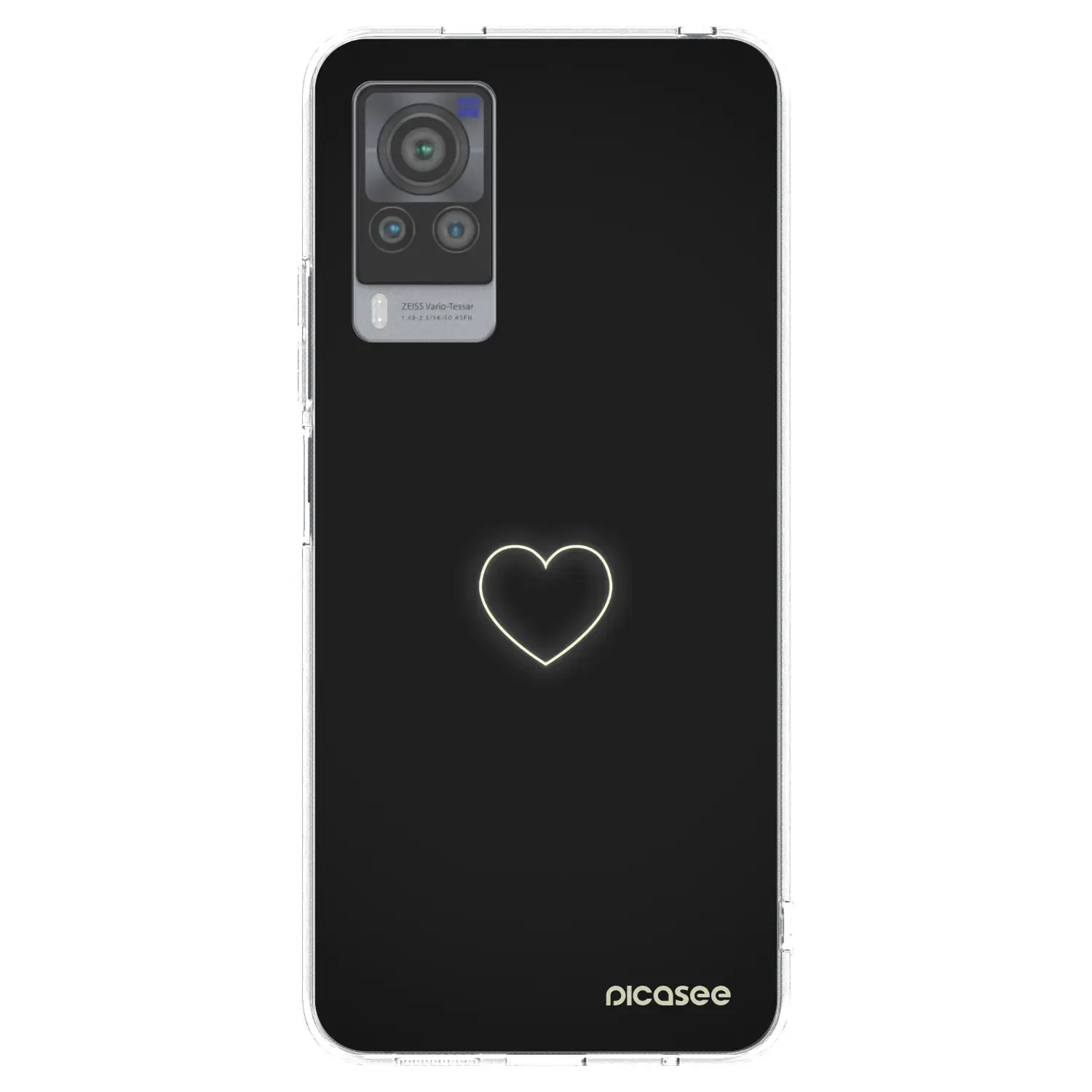 Silikonový průhledný obal pro Vivo X60 Pro 5G - Heart
