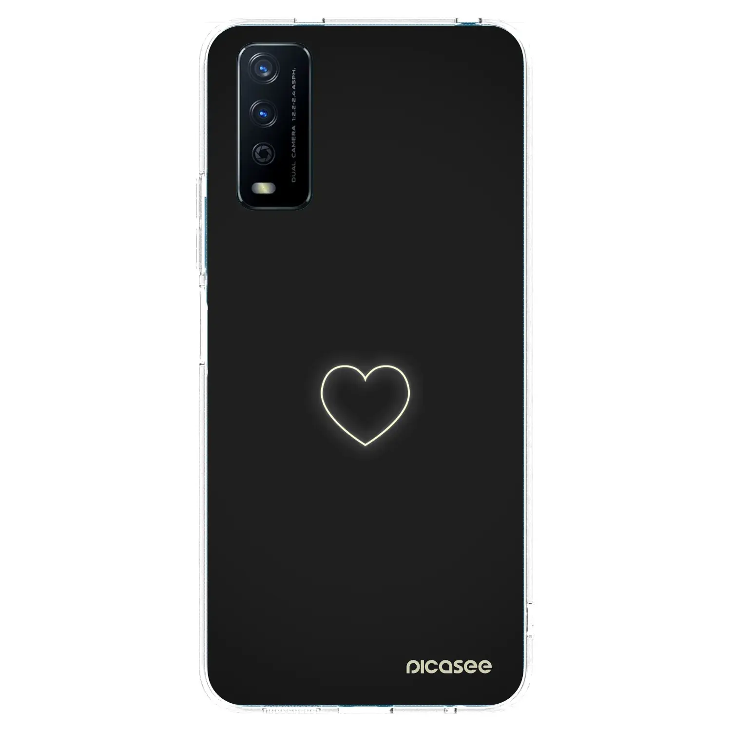 Silikonový průhledný obal pro Vivo Y11s - Heart