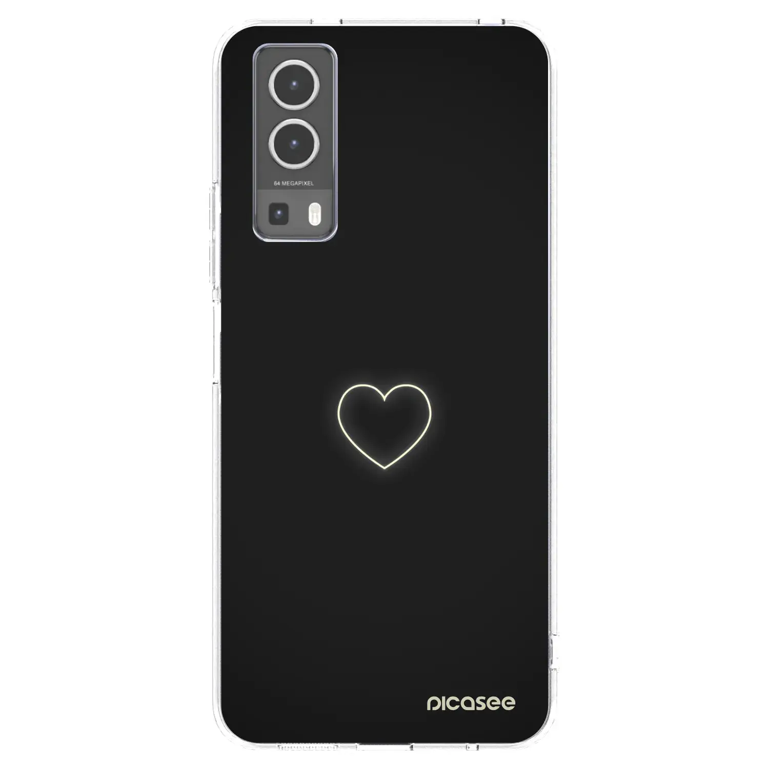 Silikonový průhledný obal pro Vivo Y72 5G - Heart