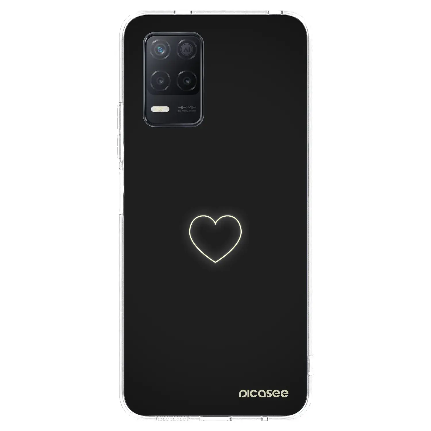 Silikonový průhledný obal pro Realme 8 5G - Heart