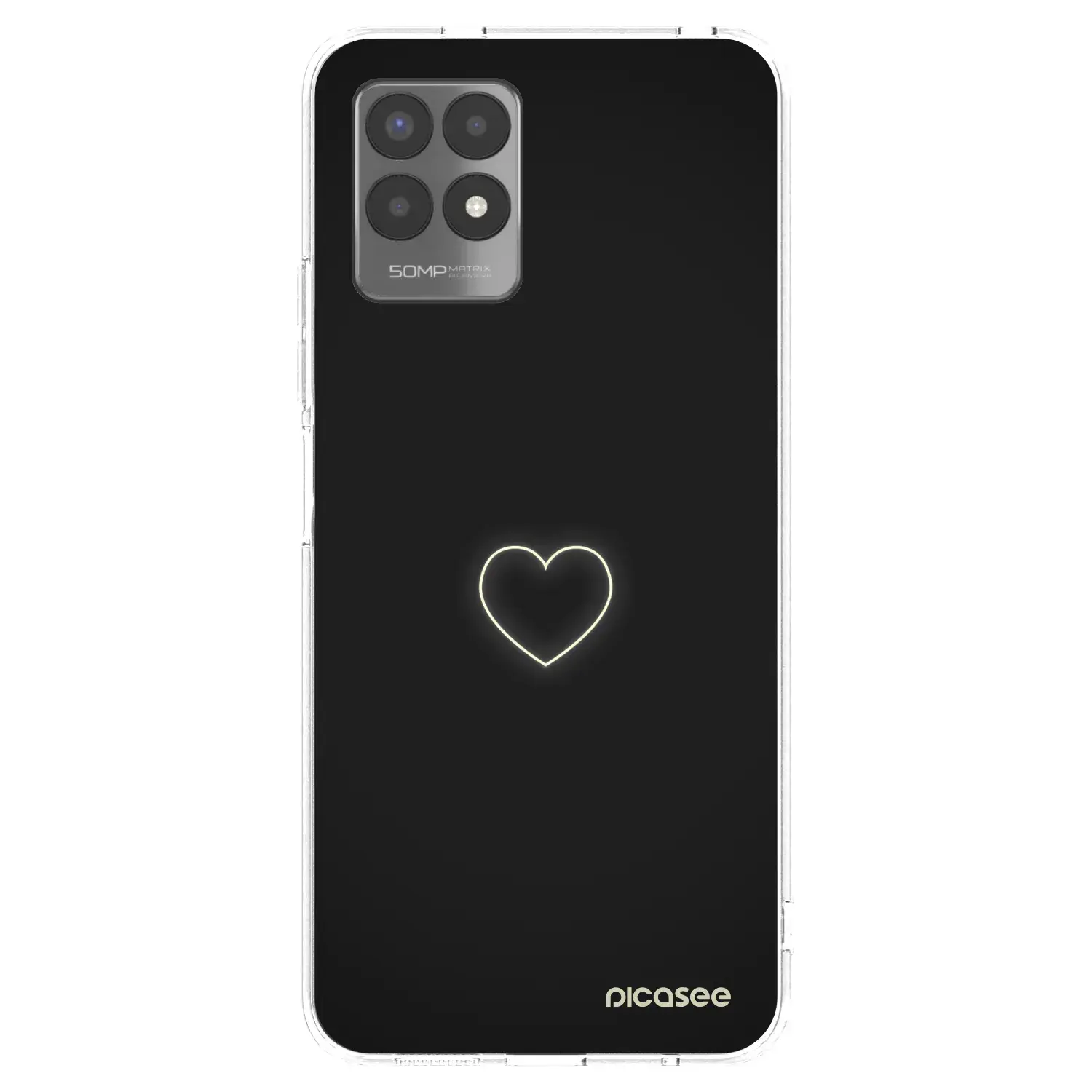 Silikonový průhledný obal pro Realme 8i - Heart