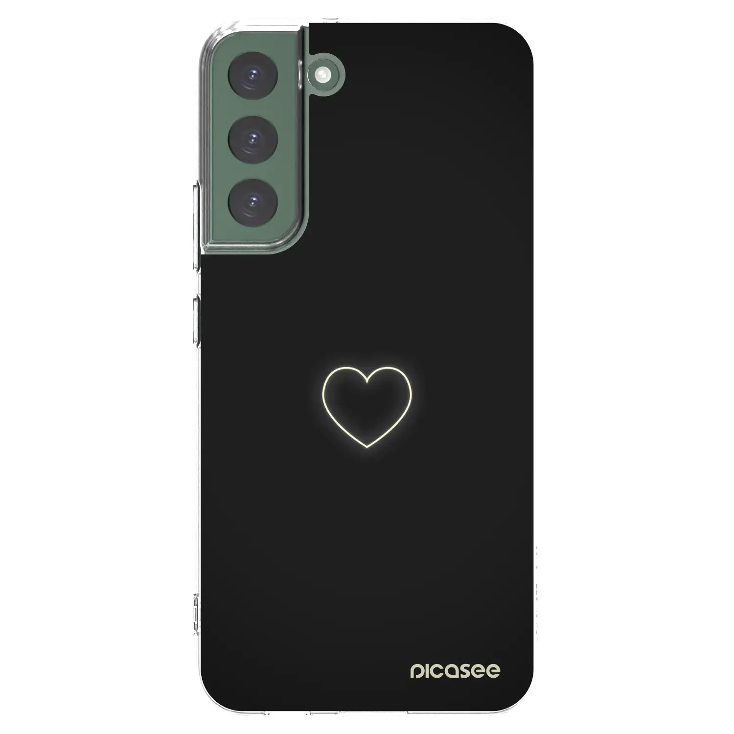 Silikonový průhledný obal pro Samsung Galaxy S22+ 5G - Heart