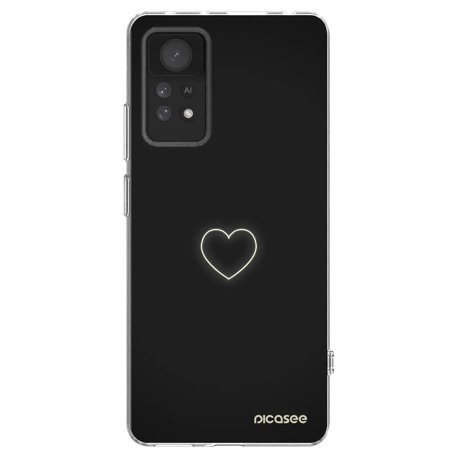 Silikonový průhledný obal pro Xiaomi Redmi Note 11 Pro - Heart