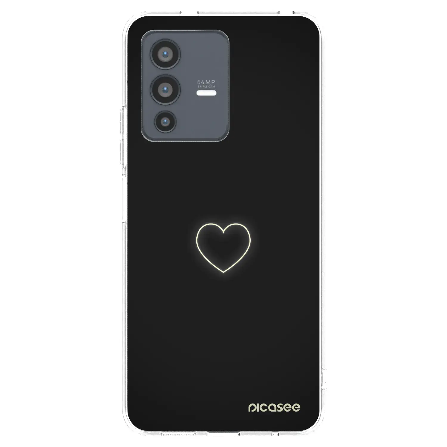 Silikonový průhledný obal pro Vivo V23 5G - Heart