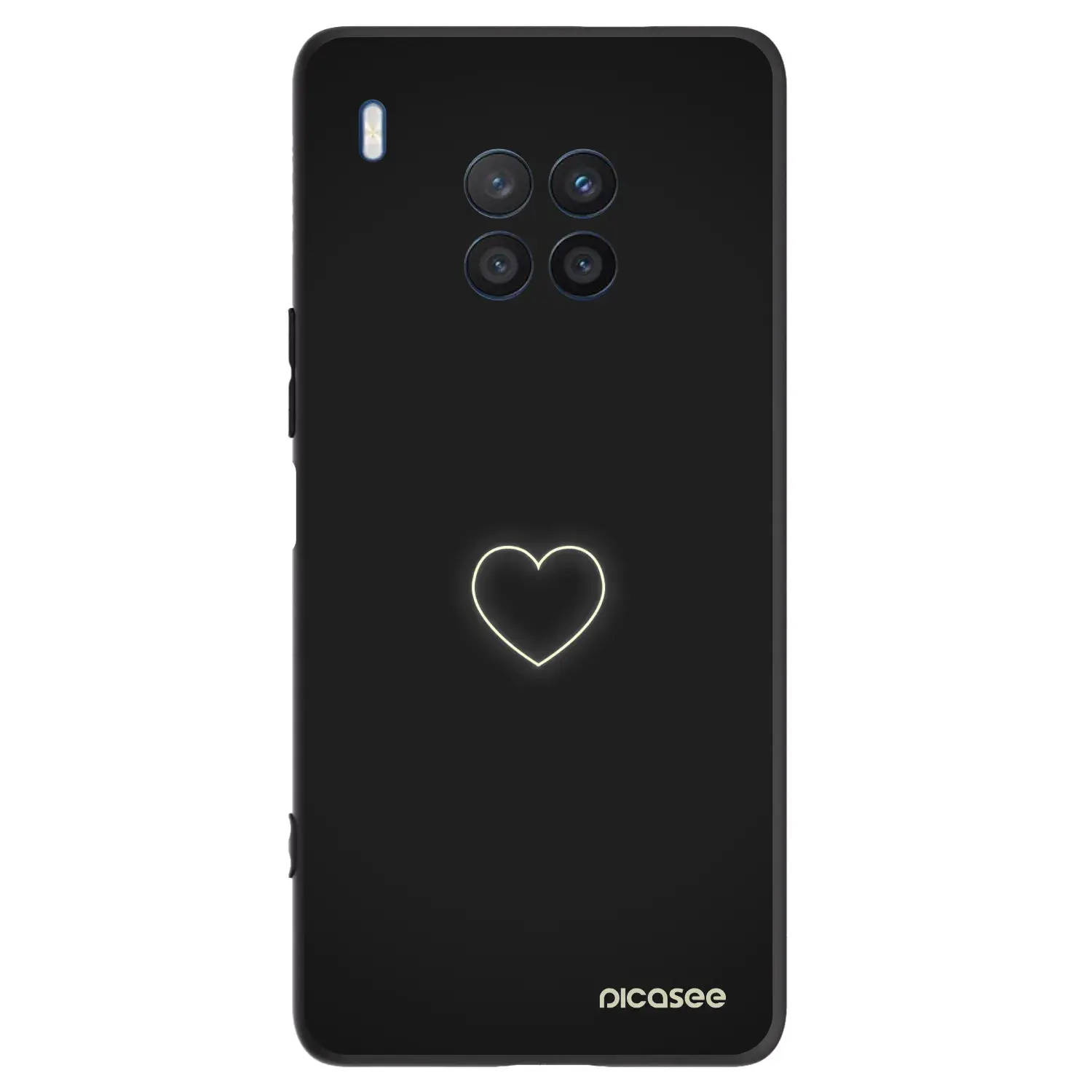 Silikonový černý obal pro Honor 50 Lite - Heart