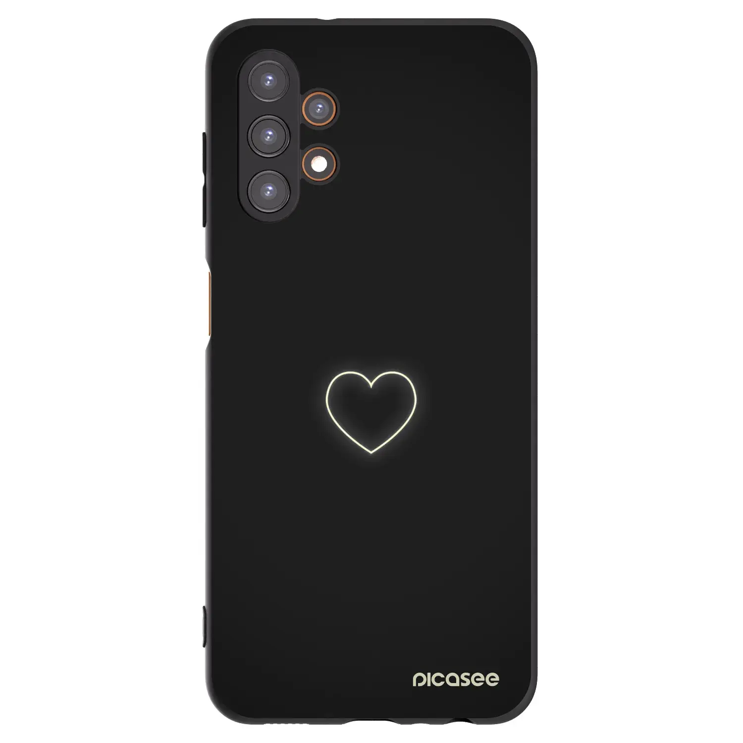 Silikonový černý obal pro Samsung Galaxy A13 4G A135 - Heart