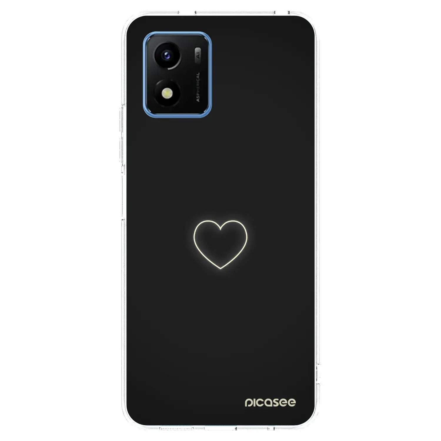 Silikonový průhledný obal pro Vivo Y01 - Heart