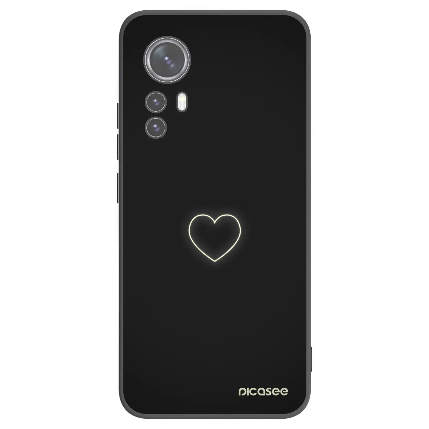 Silikonový černý obal pro Xiaomi 12X - Heart