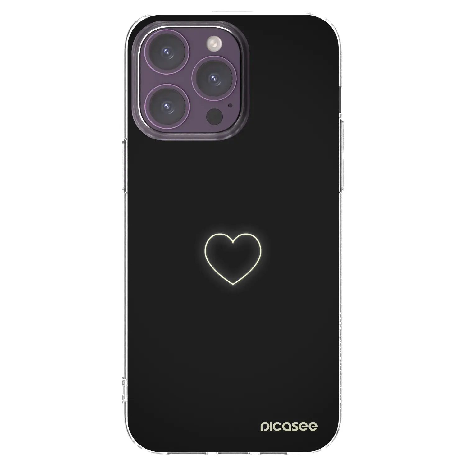 Silikonový průhledný obal pro Apple iPhone 14 Pro Max - Heart
