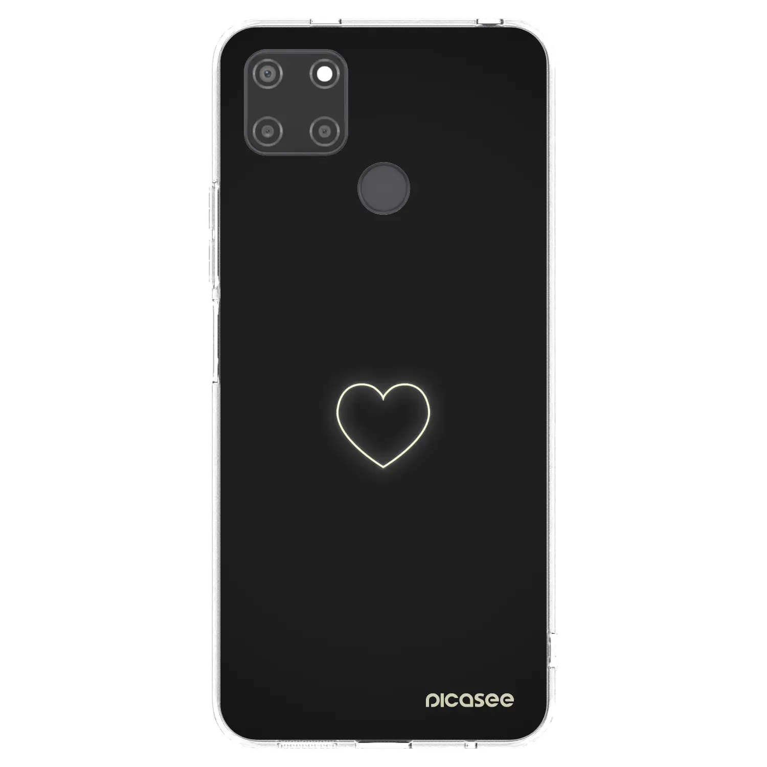 Silikonový průhledný obal pro Realme C21Y - Heart
