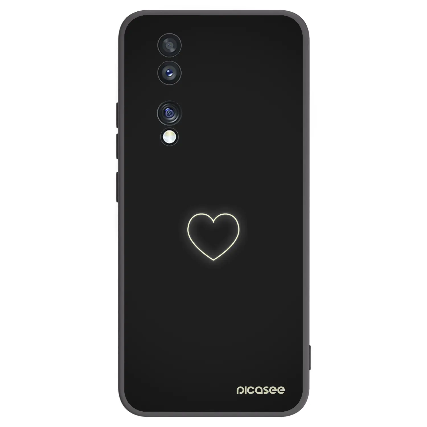 Silikonový černý obal pro Honor 70 - Heart