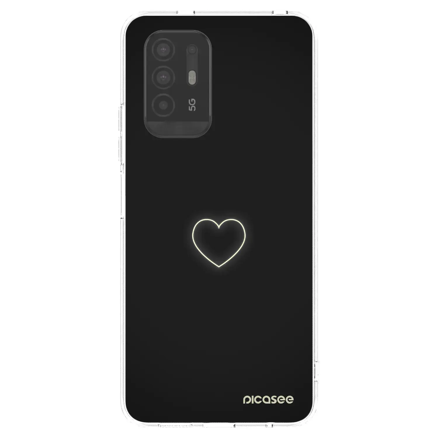 Silikonový průhledný obal pro OPPO A94 5G - Heart