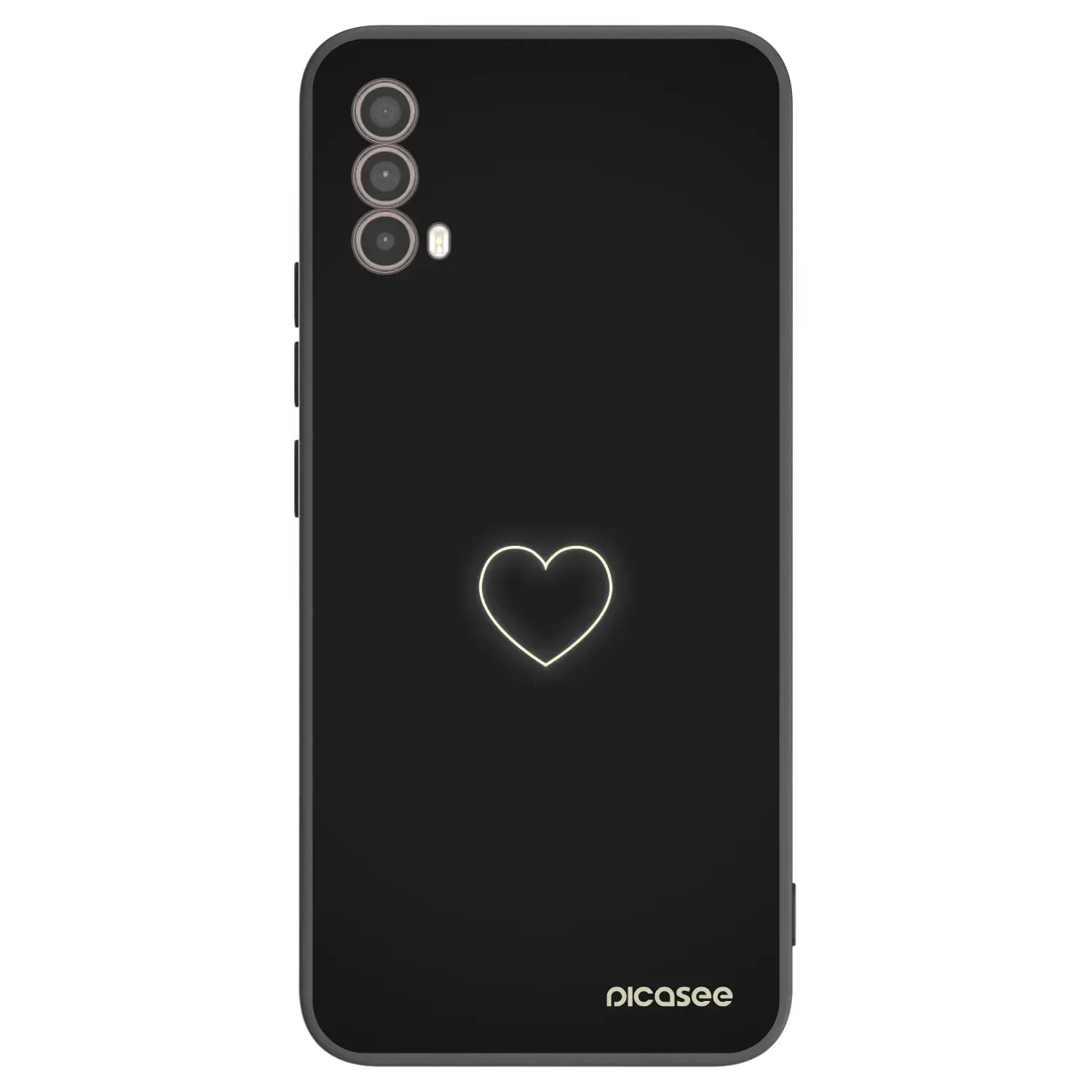 Silikonový černý obal pro Motorola Moto E40 - Heart