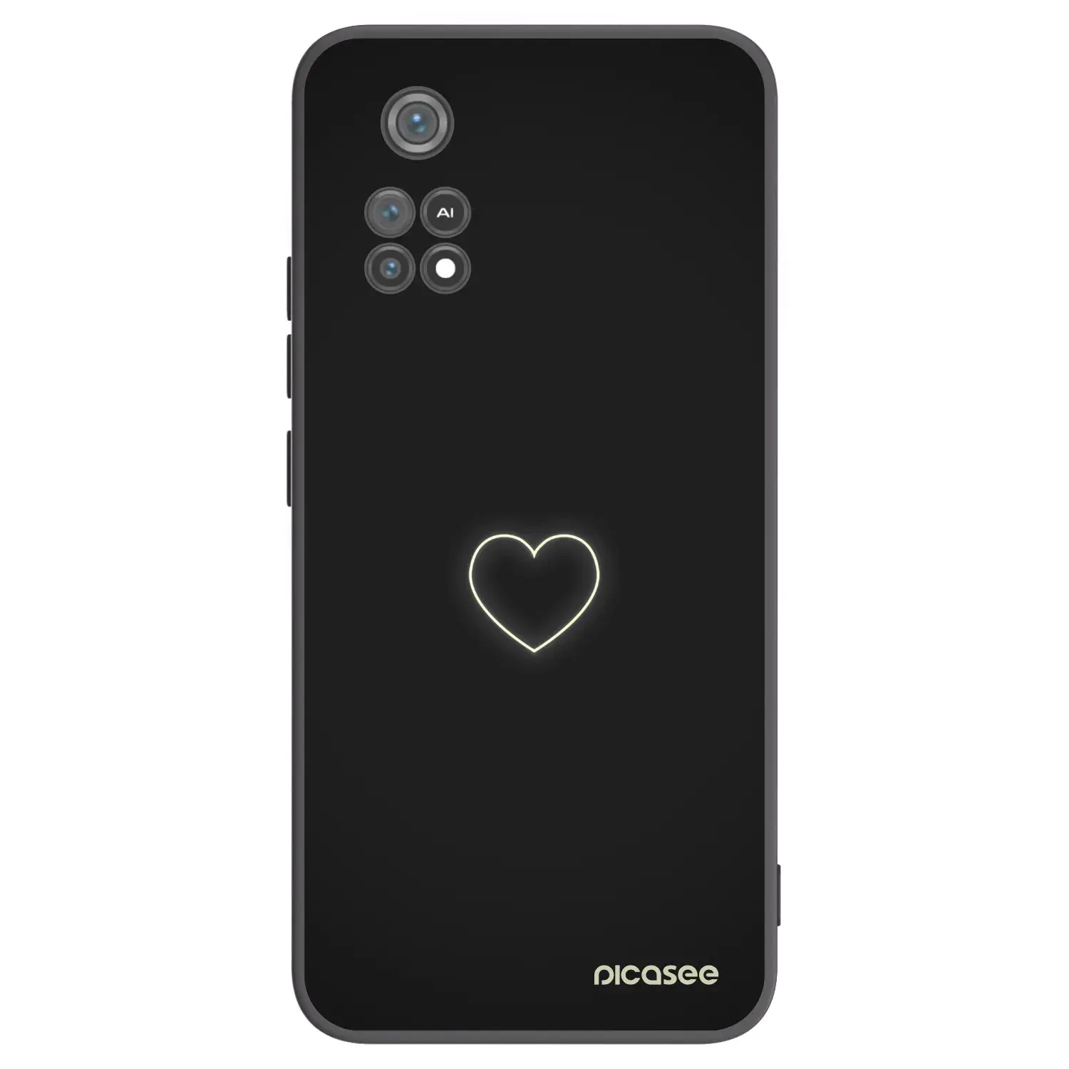 Silikonový černý obal pro Xiaomi Poco M4 Pro - Heart