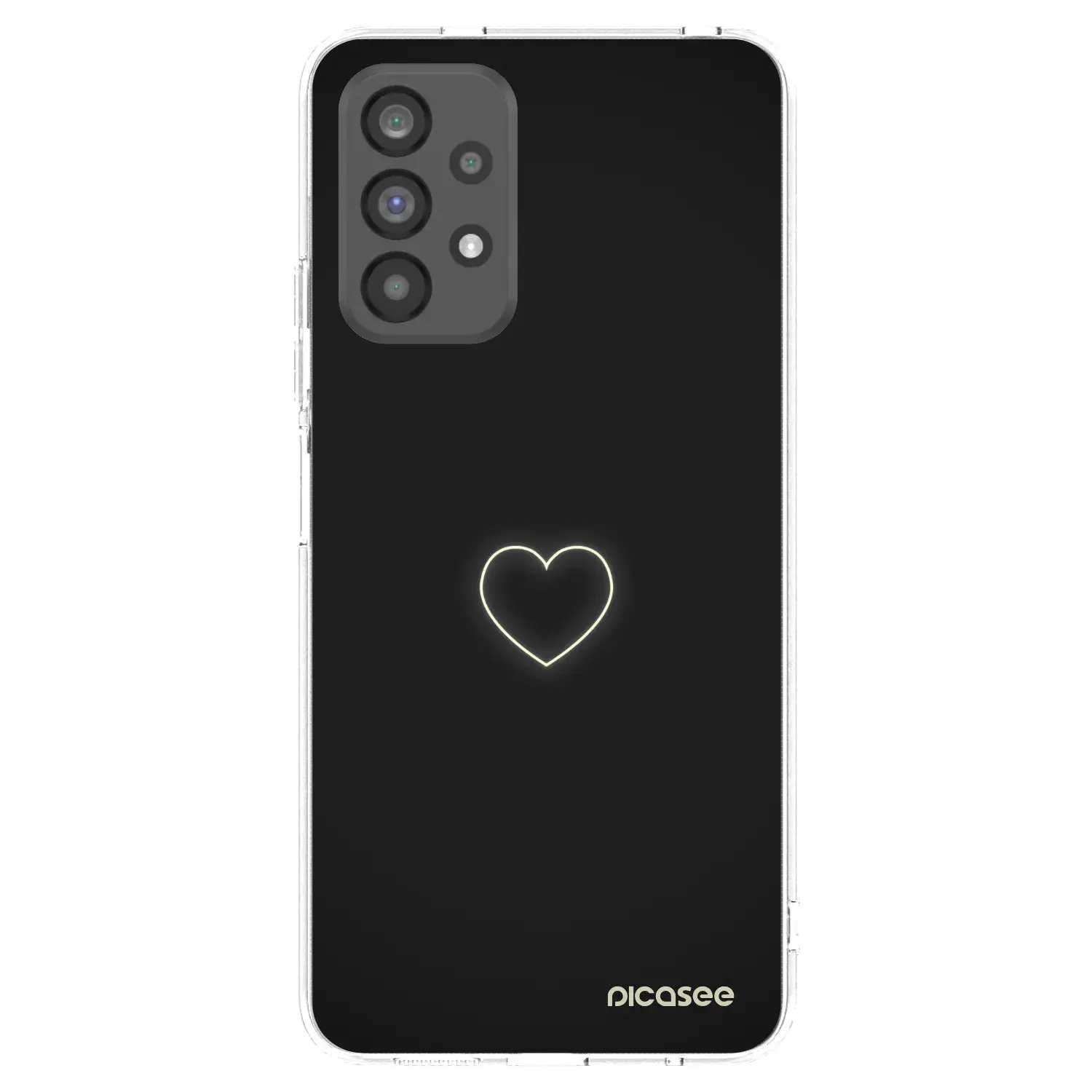 Silikonový průhledný obal pro Samsung Galaxy A73 5G - Heart