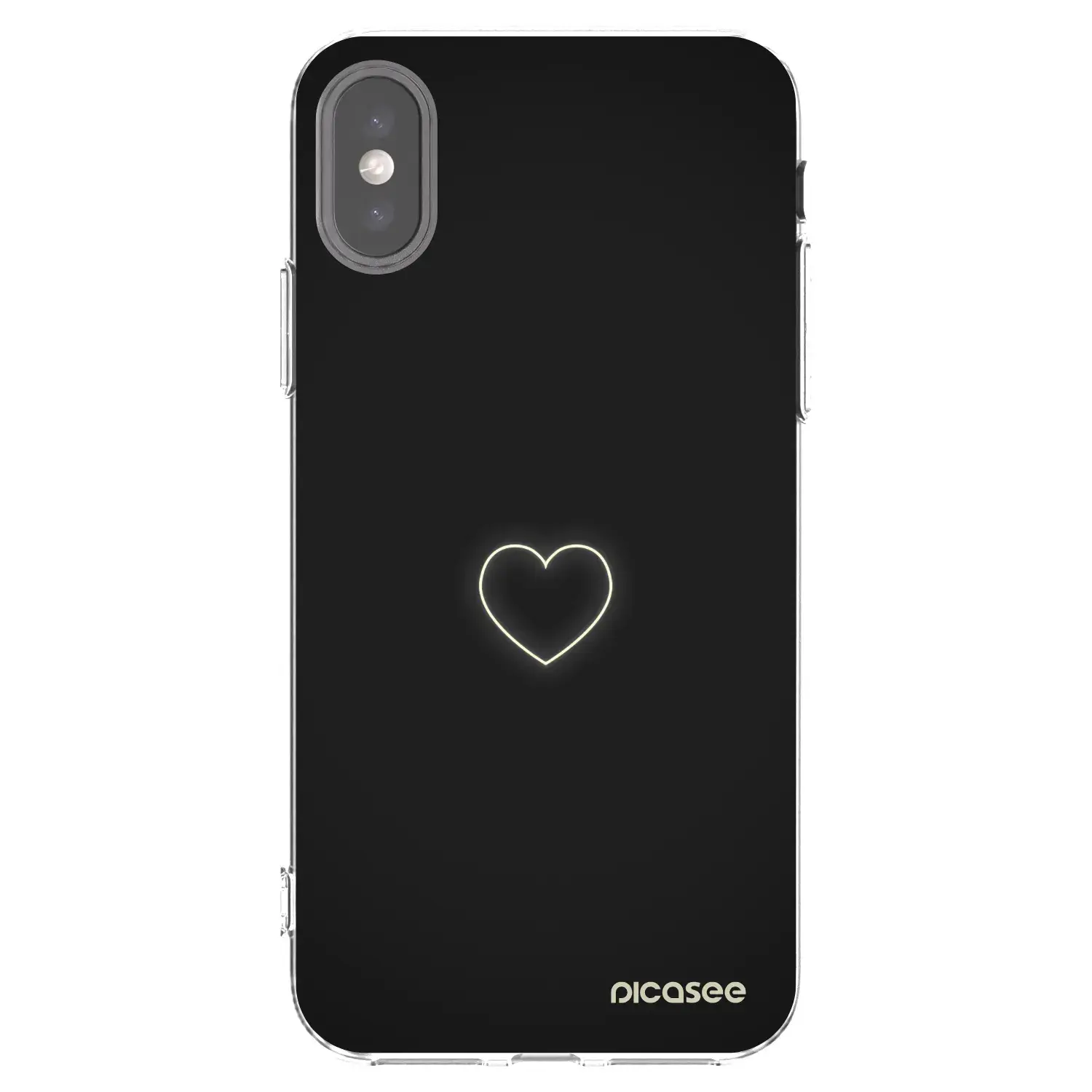 Silikonový průhledný obal pro Apple iPhone X/XS - Heart