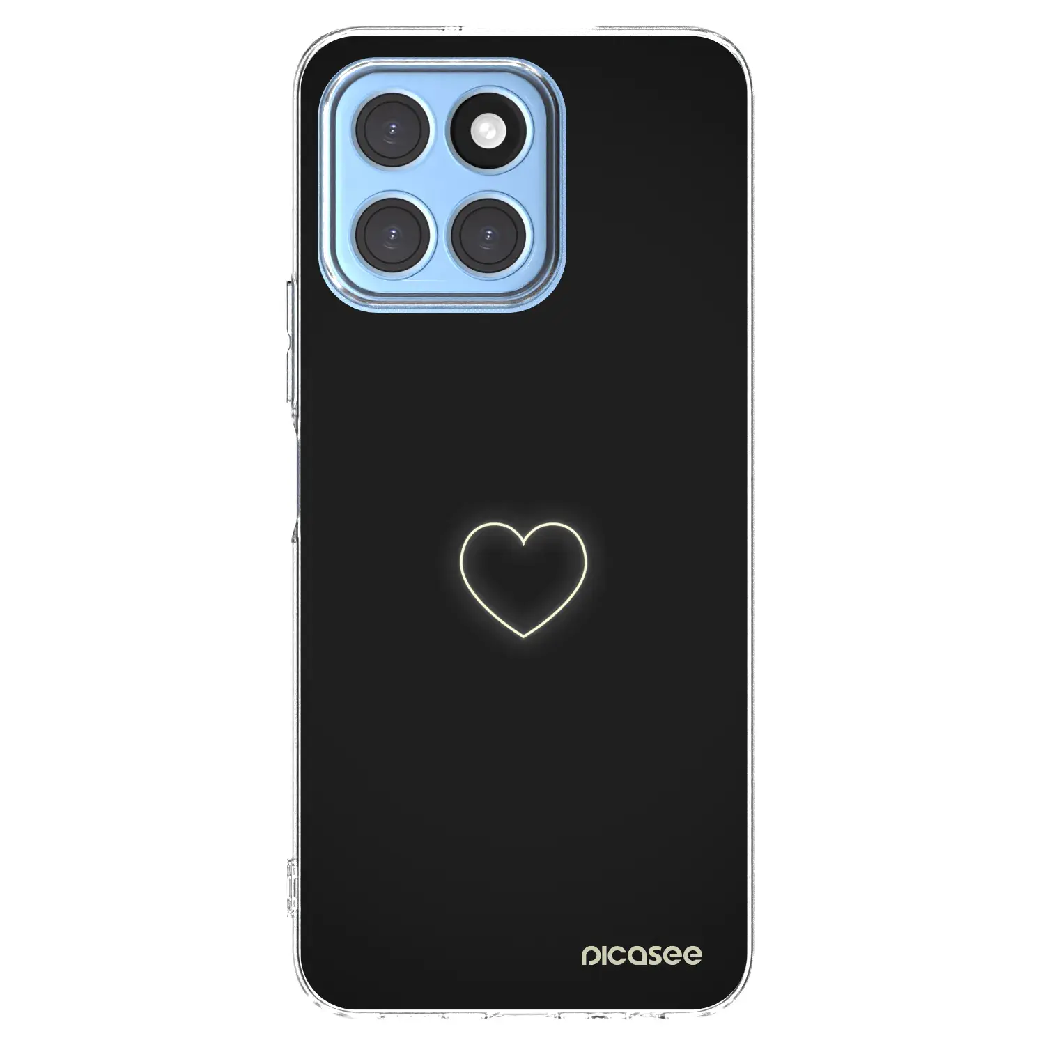 Silikonový průhledný obal pro Honor X8 5G - Heart