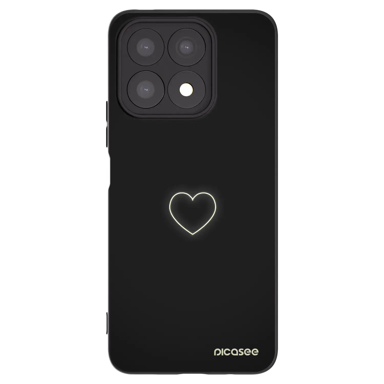Silikonový černý obal pro Honor X8a - Heart