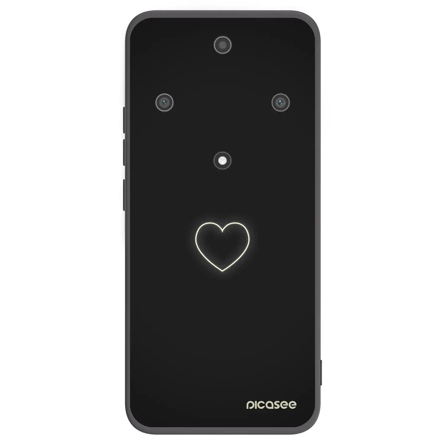 Silikonový černý obal pro Honor Magic5 Lite 5G - Heart