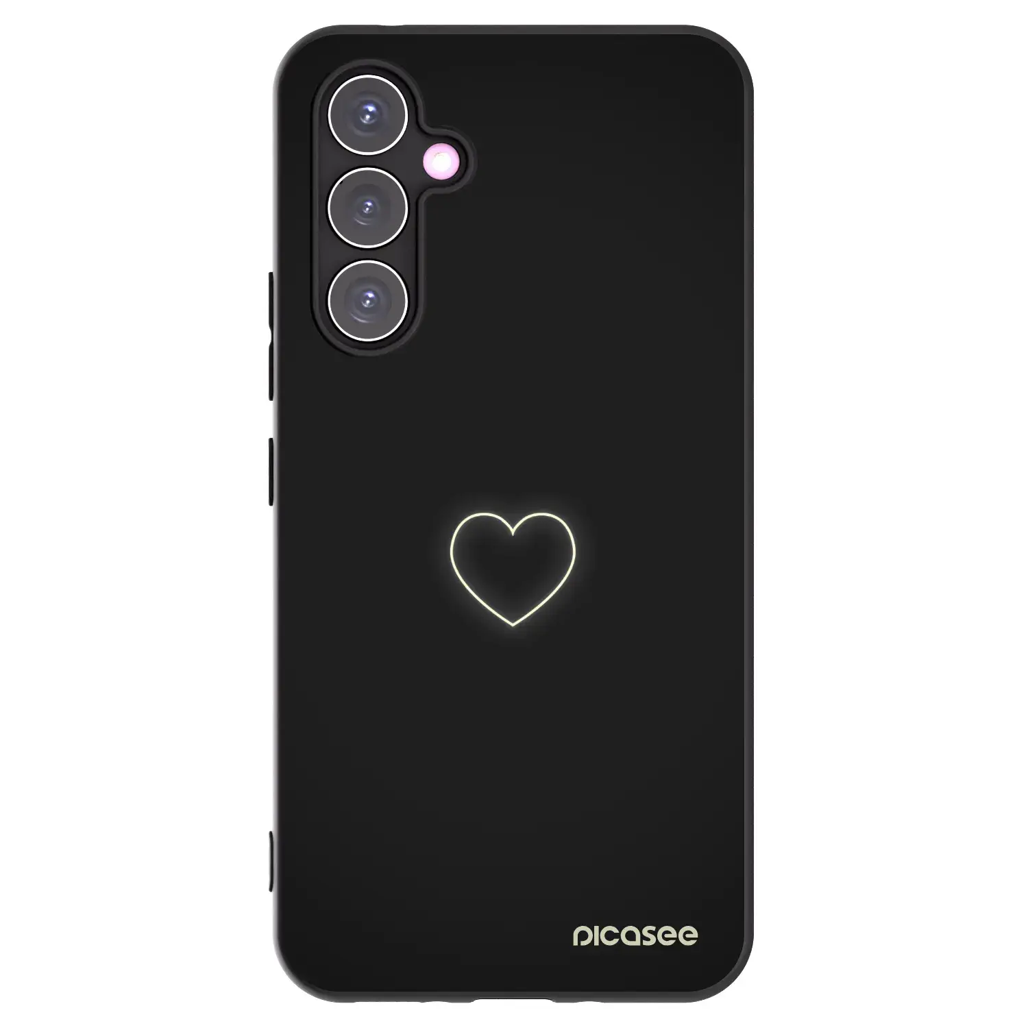 Silikonový černý obal pro Samsung Galaxy A54 5G A546B - Heart