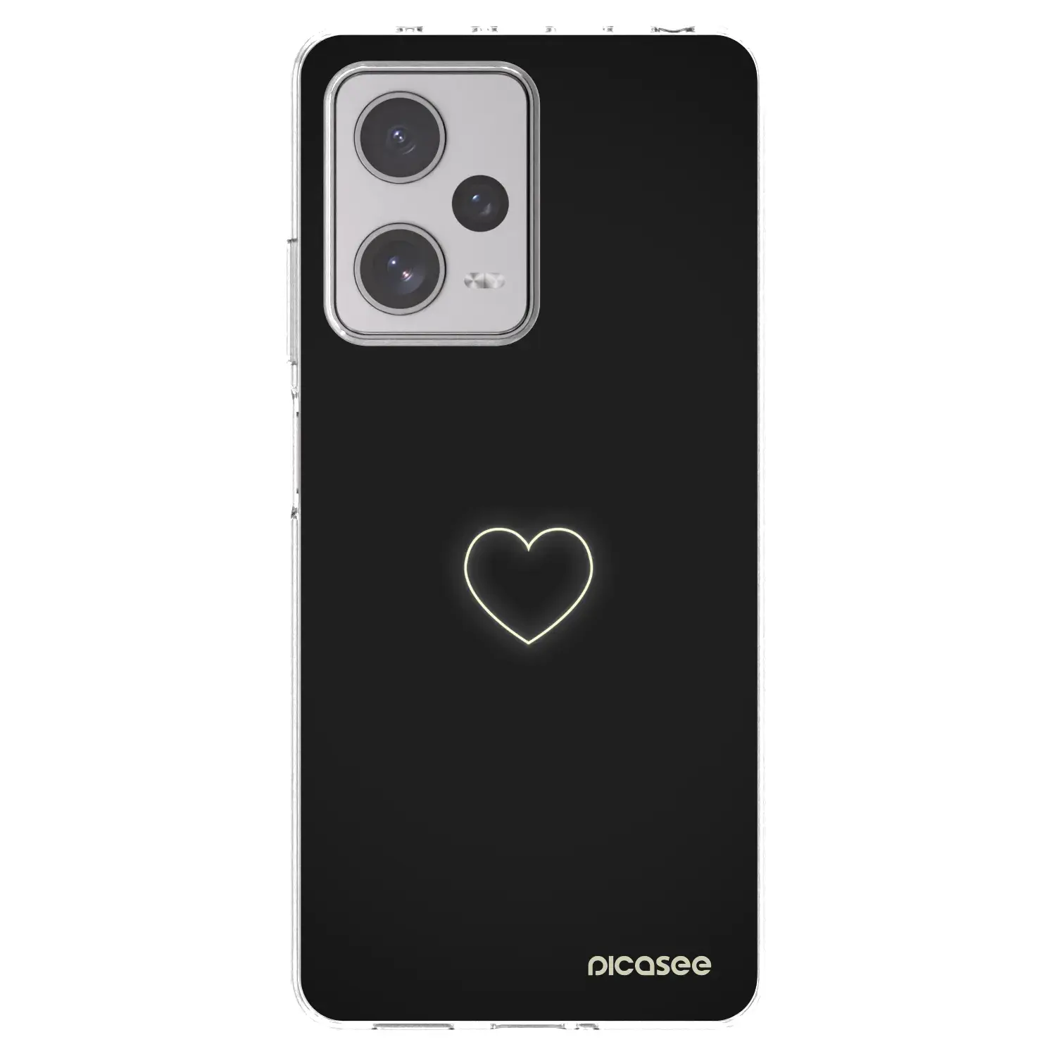 Silikonový průhledný obal pro Xiaomi Redmi Note 12 Pro 5G - Heart