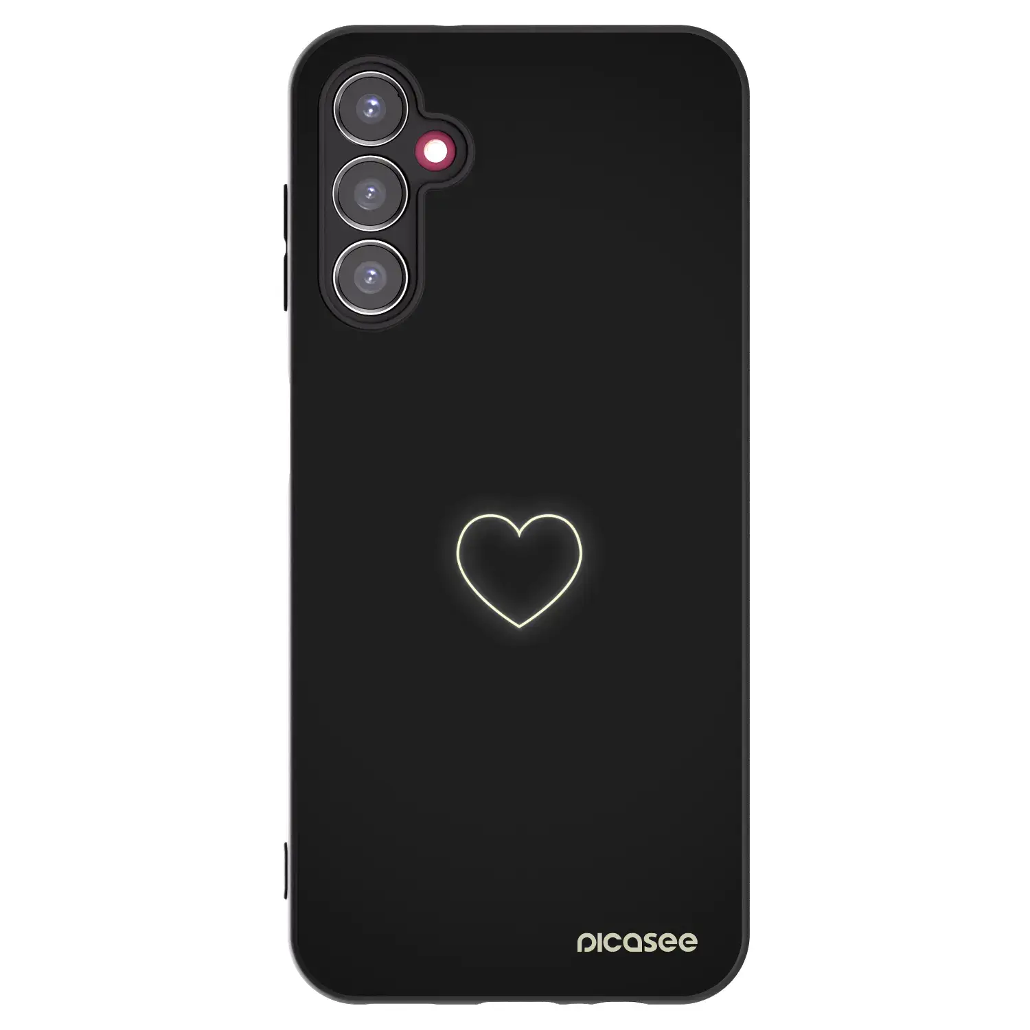 Silikonový černý obal pro Samsung Galaxy A14 5G A146P - Heart