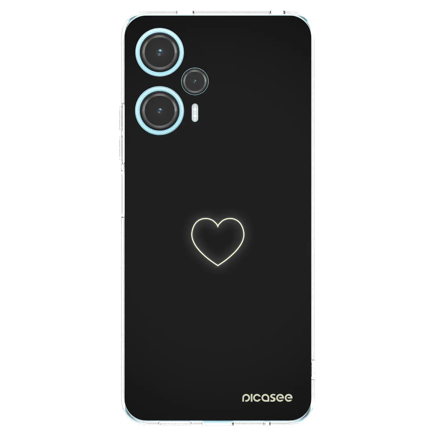 Silikonový průhledný obal pro Xiaomi Poco F5 - Heart