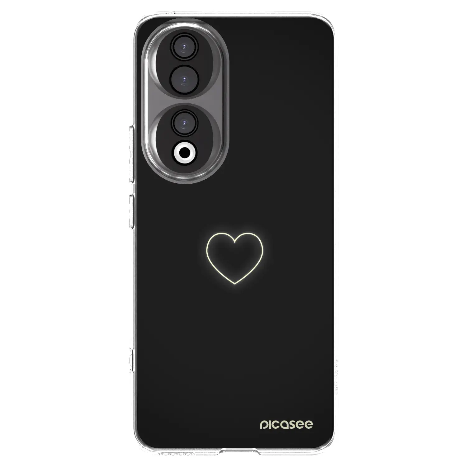 Silikonový průhledný obal pro Honor 90 5G - Heart