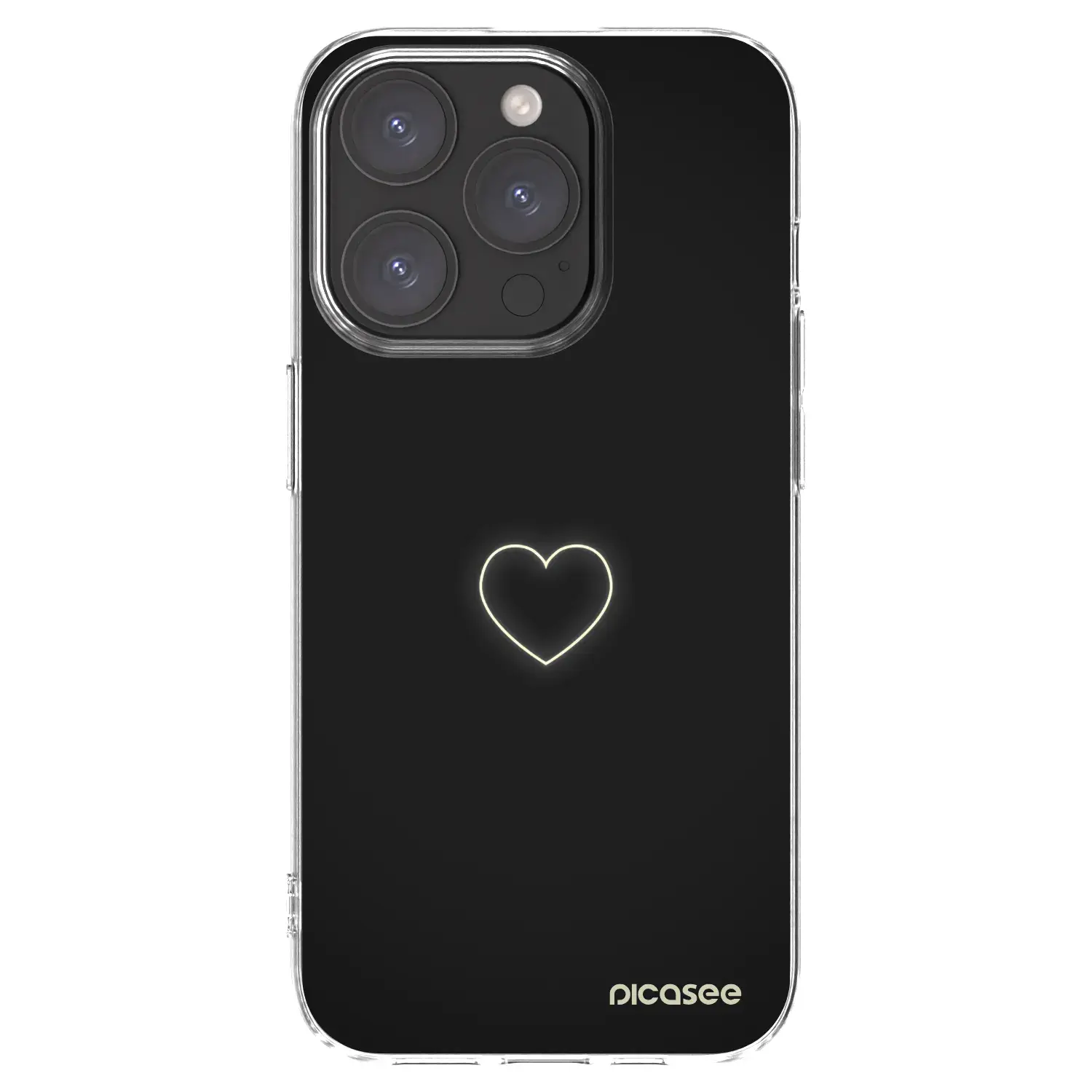 Silikonový průhledný obal pro Apple iPhone 15 Pro - Heart