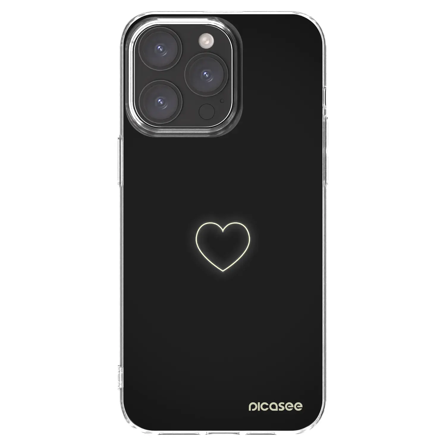 Silikonový průhledný obal pro Apple iPhone 15 Pro Max - Heart