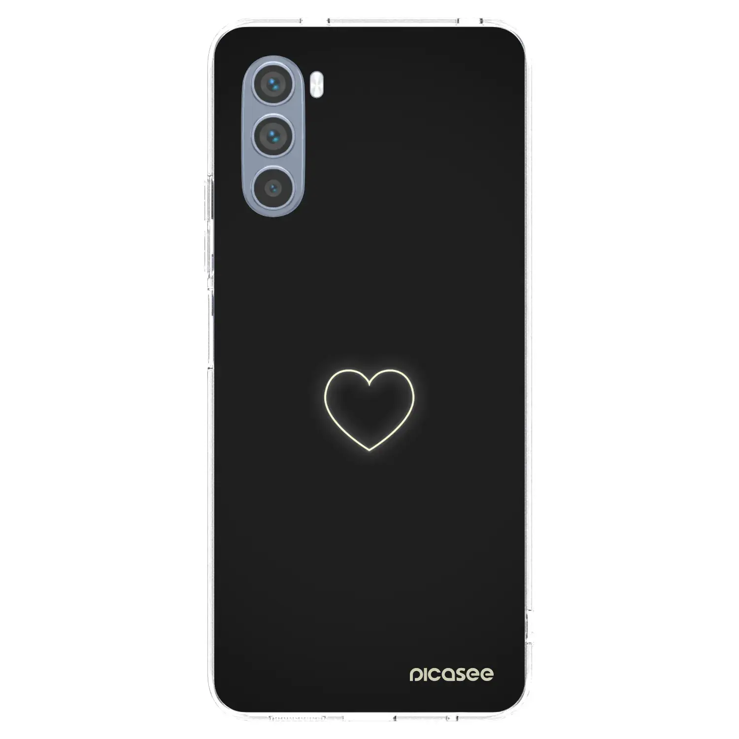 Silikonový průhledný obal pro Motorola Moto G62 - Heart