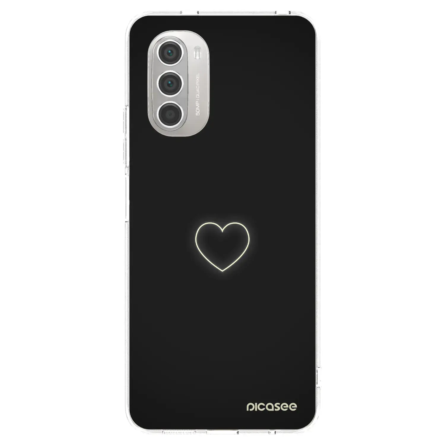 Silikonový průhledný obal pro Motorola Moto G51 - Heart