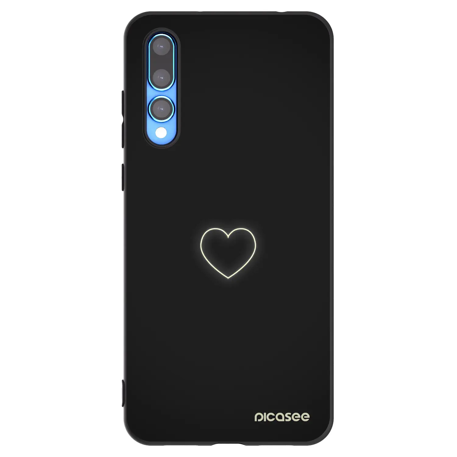 Silikonový černý obal pro Huawei P20 Pro - Heart