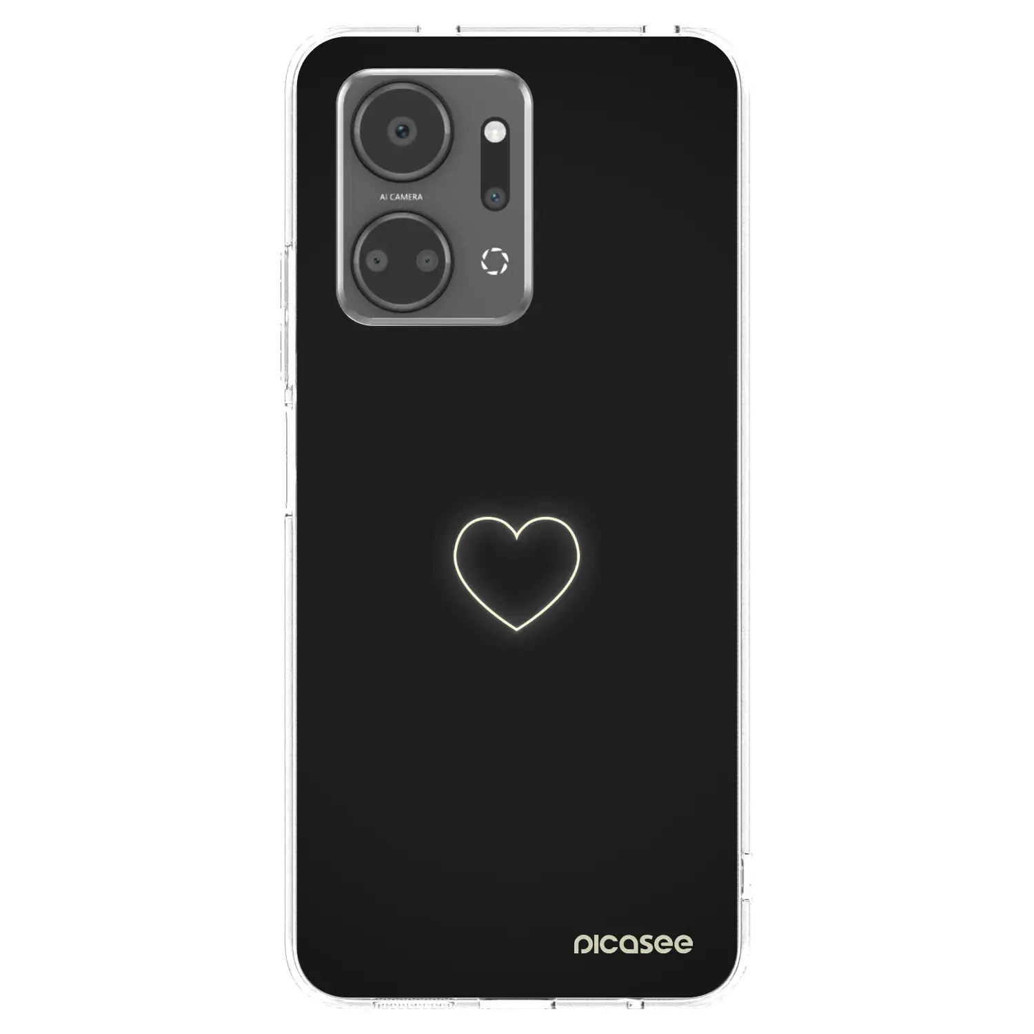Silikonový průhledný obal pro Honor X7a - Heart