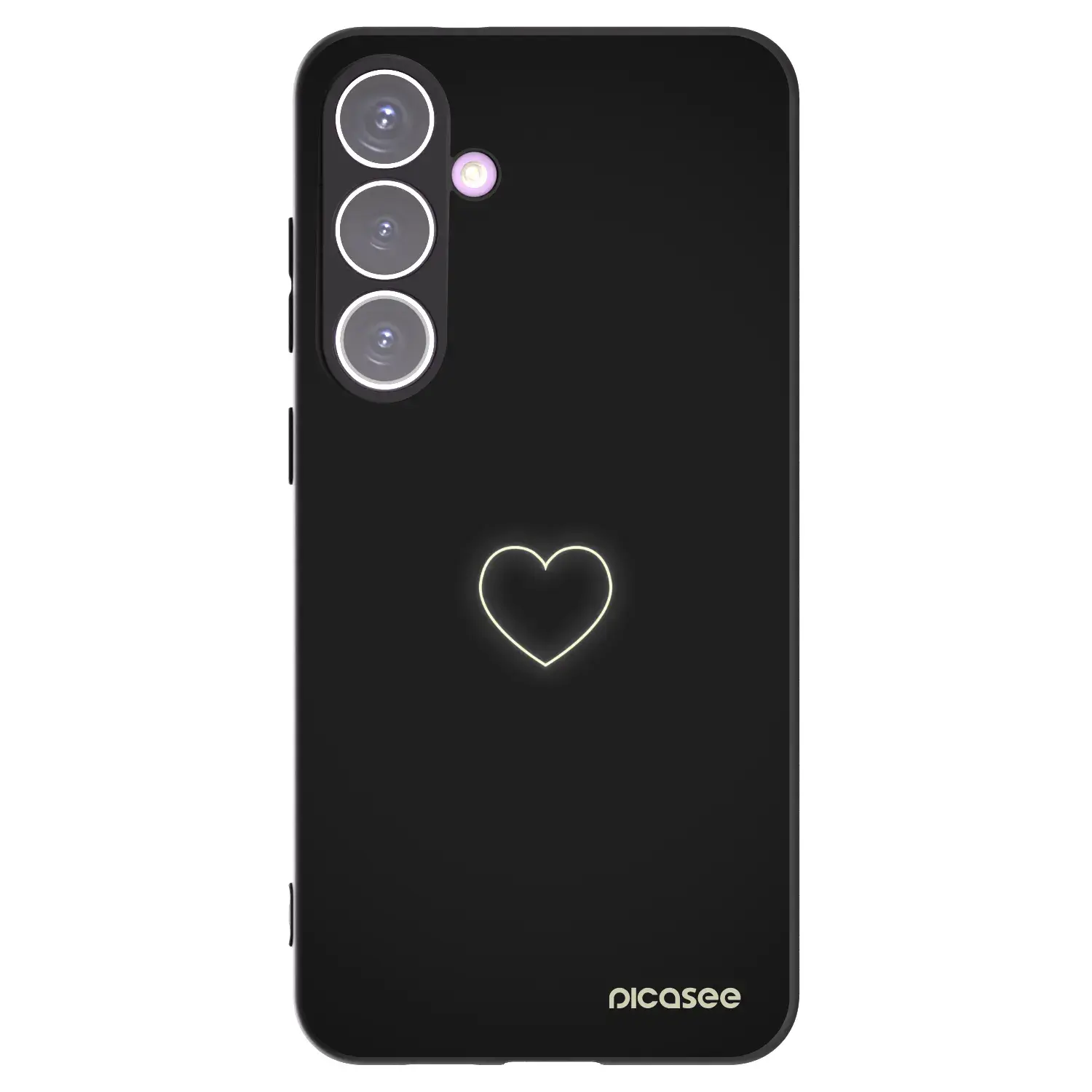 Silikonový černý obal pro Samsung Galaxy S24+ S926B 5G - Heart