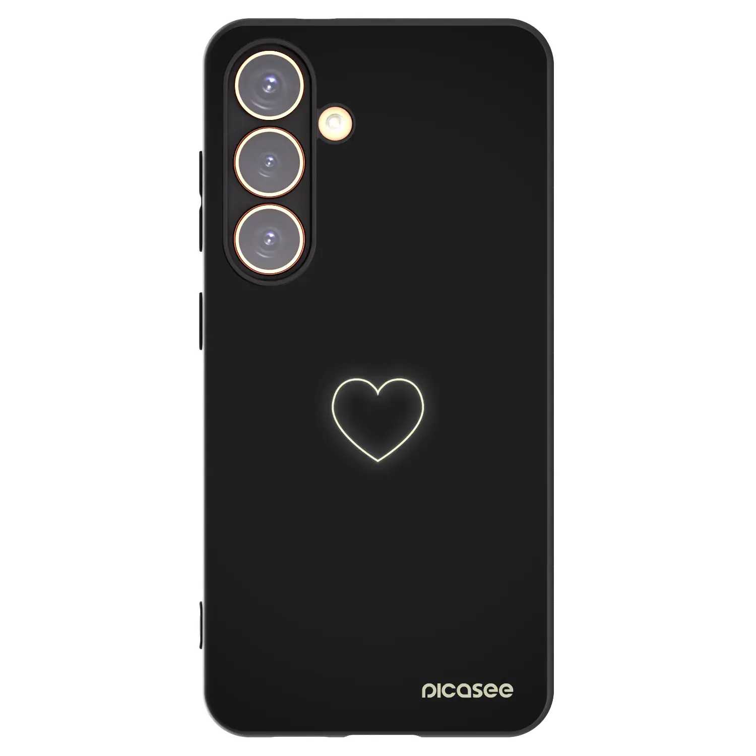 Silikonový černý obal pro Samsung Galaxy S24 S921B 5G - Heart