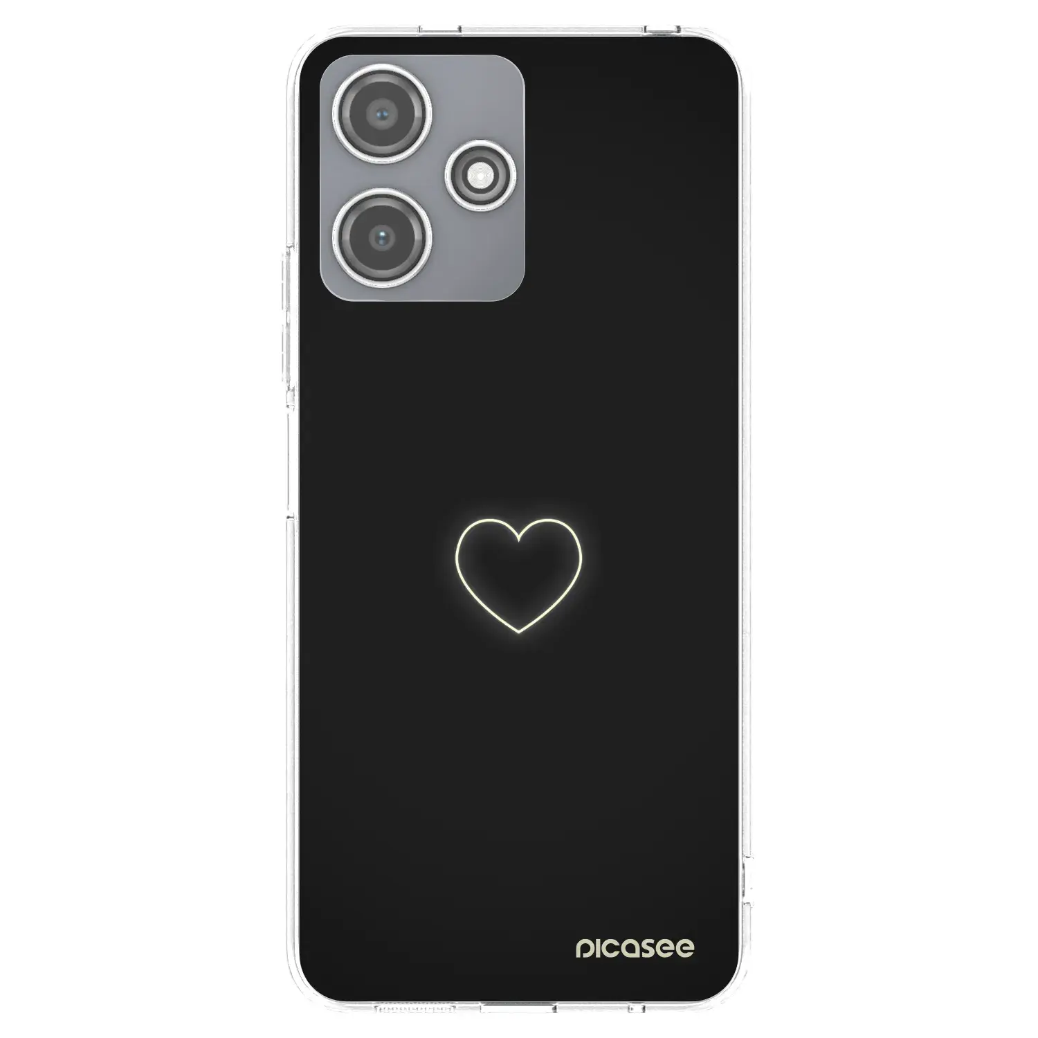 Silikonový průhledný obal pro Xiaomi Redmi 12 5G - Heart