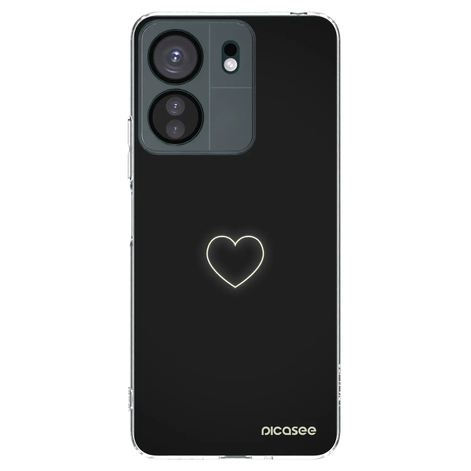 Silikonový průhledný obal pro Xiaomi Redmi 13C 4G - Heart