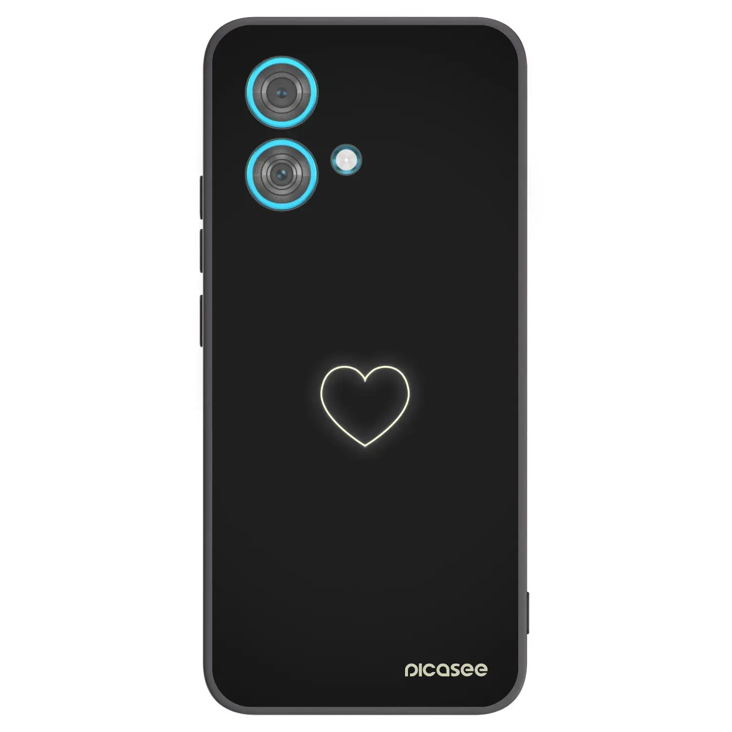 Silikonový černý obal pro Motorola Edge 40 Neo - Heart
