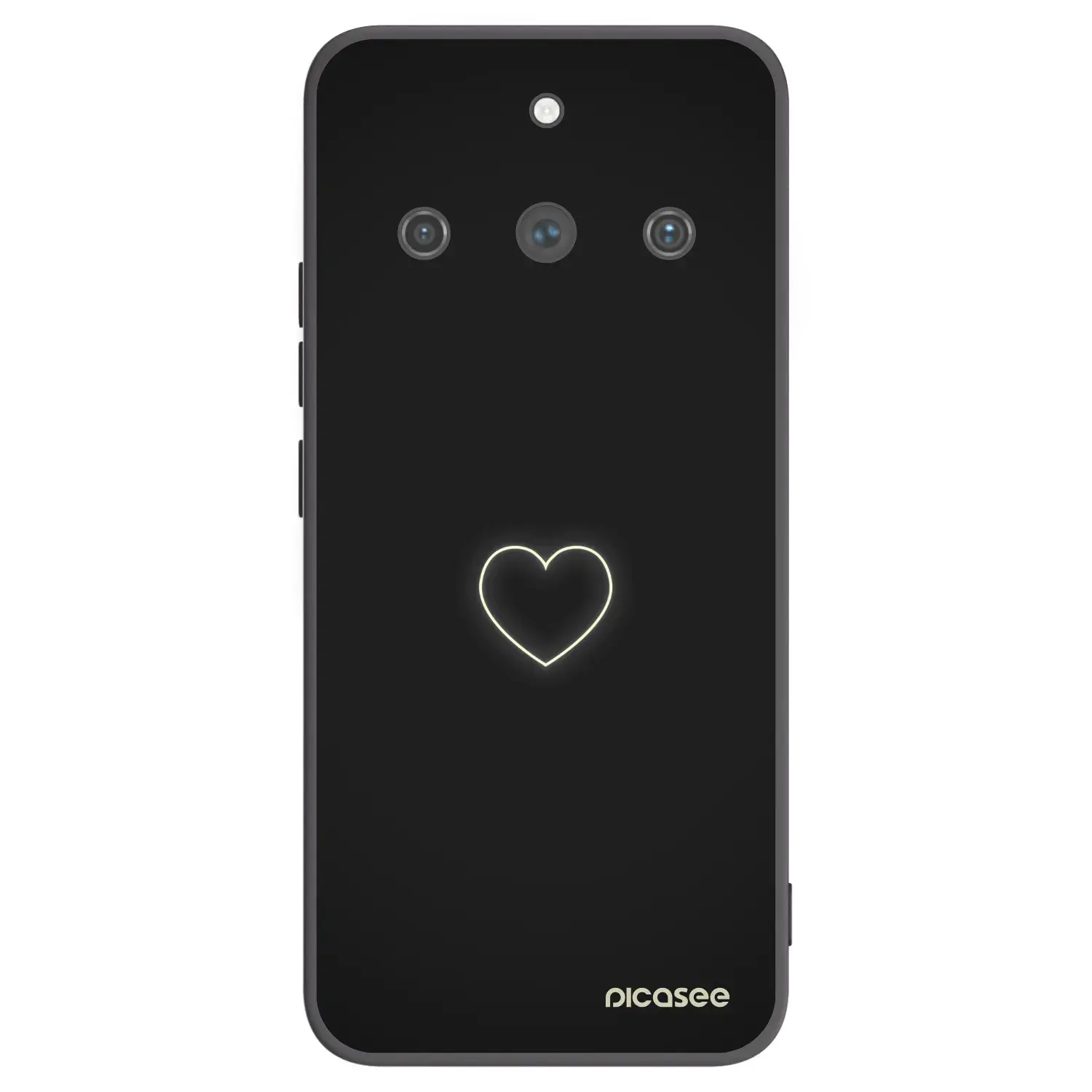 Silikonový černý obal pro Realme 11 Pro+ - Heart